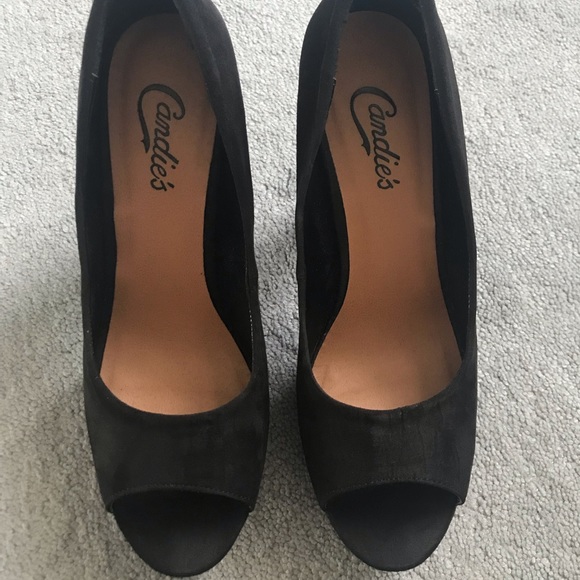 Black Velvet Open Toe - Picture 3 of 6